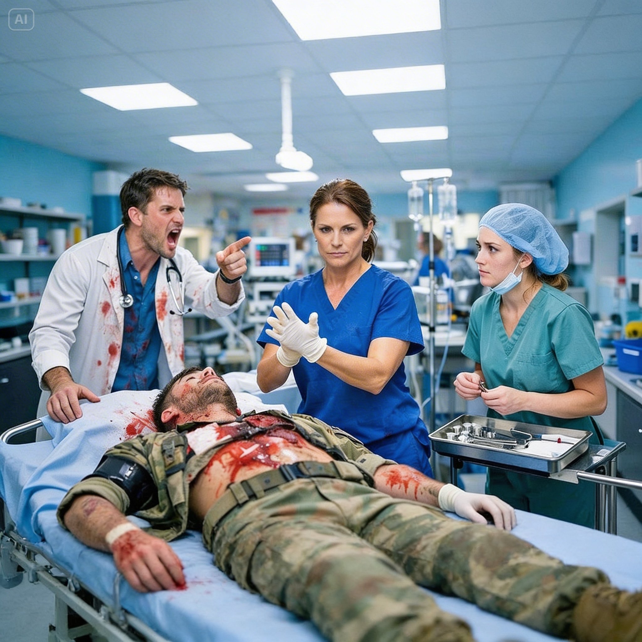 No sabían que la enfermera era cirujana de combate… hasta que el corazón de un marine se detuvo…