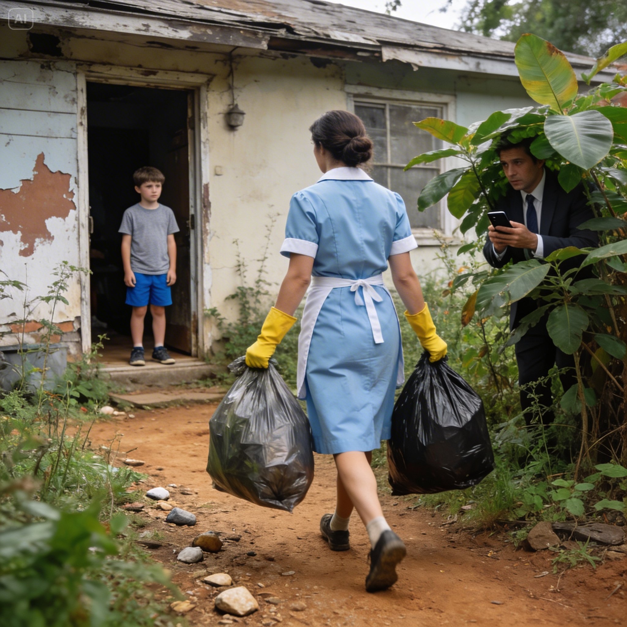 LA EMPLEADA RECOGÍA SOBRAS DEL RESTAURANTE — EL MILLONARIO LA SIGUIÓ Y DESCUBRIÓ ALGO IMPACTANTE…