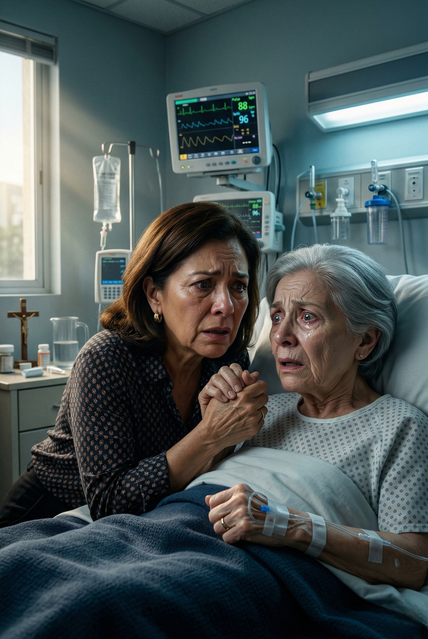 Mi Hija Llegó Llorando A Mi Puerta Pidiéndome Que Cuidara A Su Suegra En Coma Mientras Viajaba Con Su Esposo, Y Yo, Como Toda Madre Mexicana Que Cree Conocer El Corazón De Su Sangre, Le Dije Que Sí Sin Imaginar Que Horas Después Esa Mujer Abriría Los Ojos En El Hospital, Me Apretaría La Mano Con Terror Y Susurraría Que Mi Propia Hija Y Su Marido La Habían Envenenado, Empujado Por Las Escaleras Y Que, Si Descubrían Que Había Despertado, Yo Sería La Siguiente En Morir…