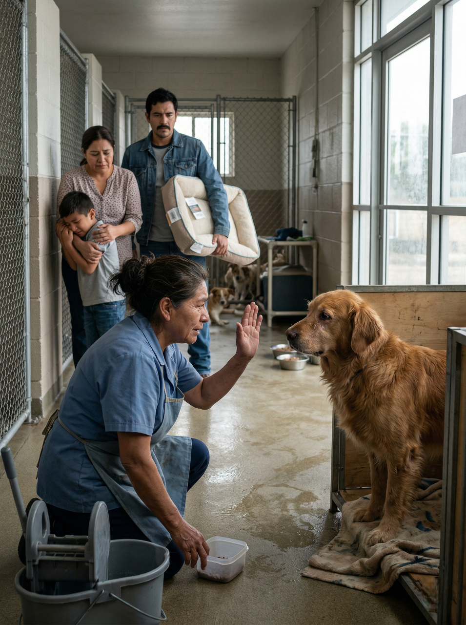 ¡Lo devolvieron por trigésima vez y todos juraban que ese Golden Retriever no sabía amar! Pero nadie imaginó que, detrás de su silencio helado, de su mirada fija a la pared y de las lágrimas de un niño rechazado, se escondía una verdad capaz de romperle el alma a todo un refugio en México: no era un perro frío, ni ingrato, ni imposible… solo estaba esperando que alguien le hablara como el único hombre que había sido su familia. Y cuando la humilde señora de limpieza levantó la mano, el misterio explotó frente a todos…