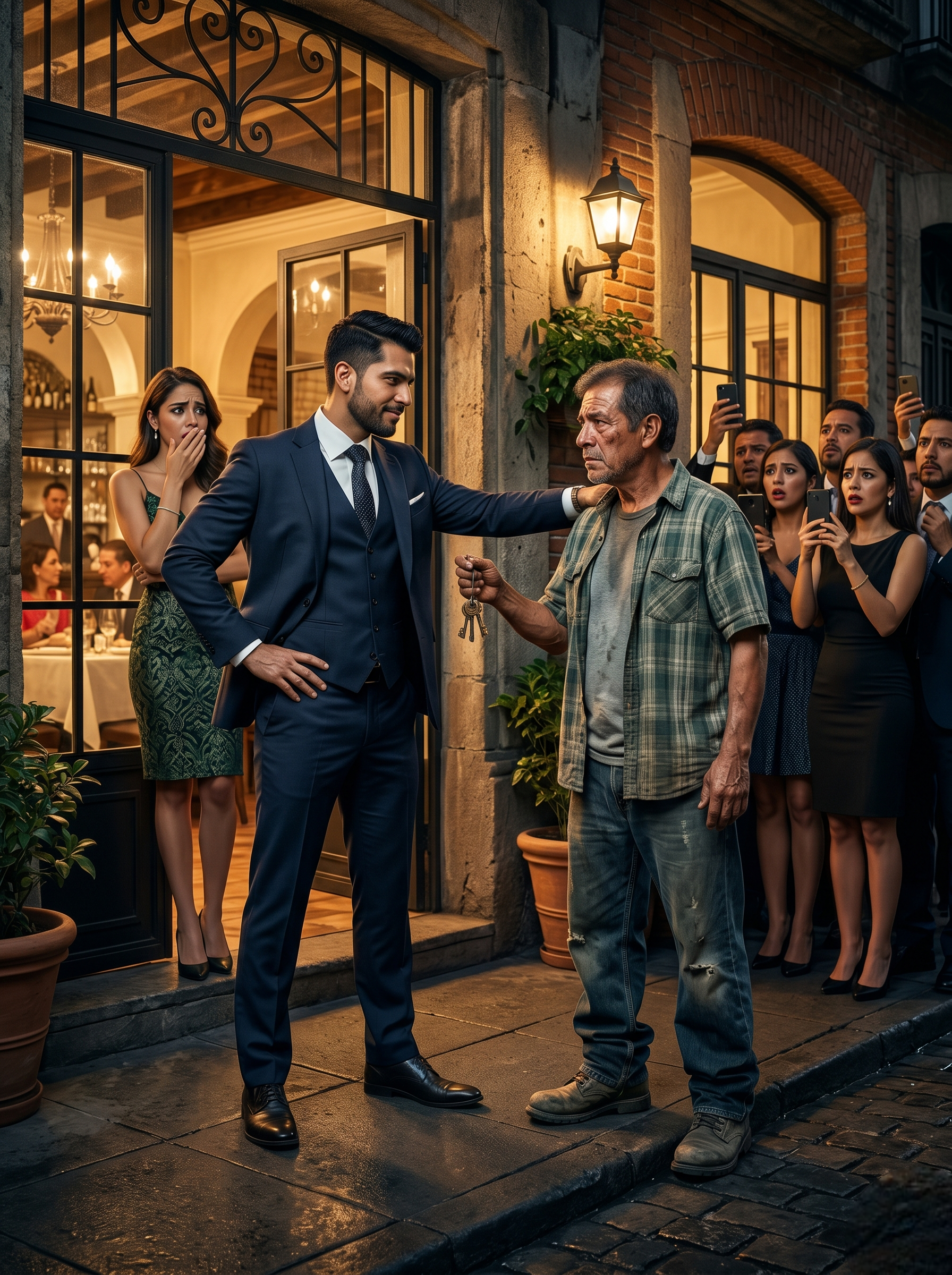 Mi Yerno Me Corrió De La Entrada De Mi Propio Restaurante Por Venir Con Ropa Vieja Frente A Todos, Pero Lo Que Descubrió Cuando Saqué Las Llaves Y Los Documentos Cambió Su Vida, Mi Familia Y Mi Nombre Para Siempre…