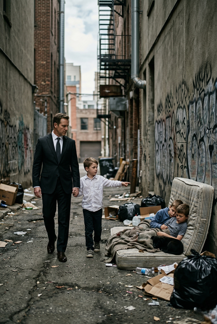 “¡PAPÁ, ESOS NIÑOS EN LA BASURA SON IGUALES A MÍ!” NIÑO IMPACTA A MILLONARIO…