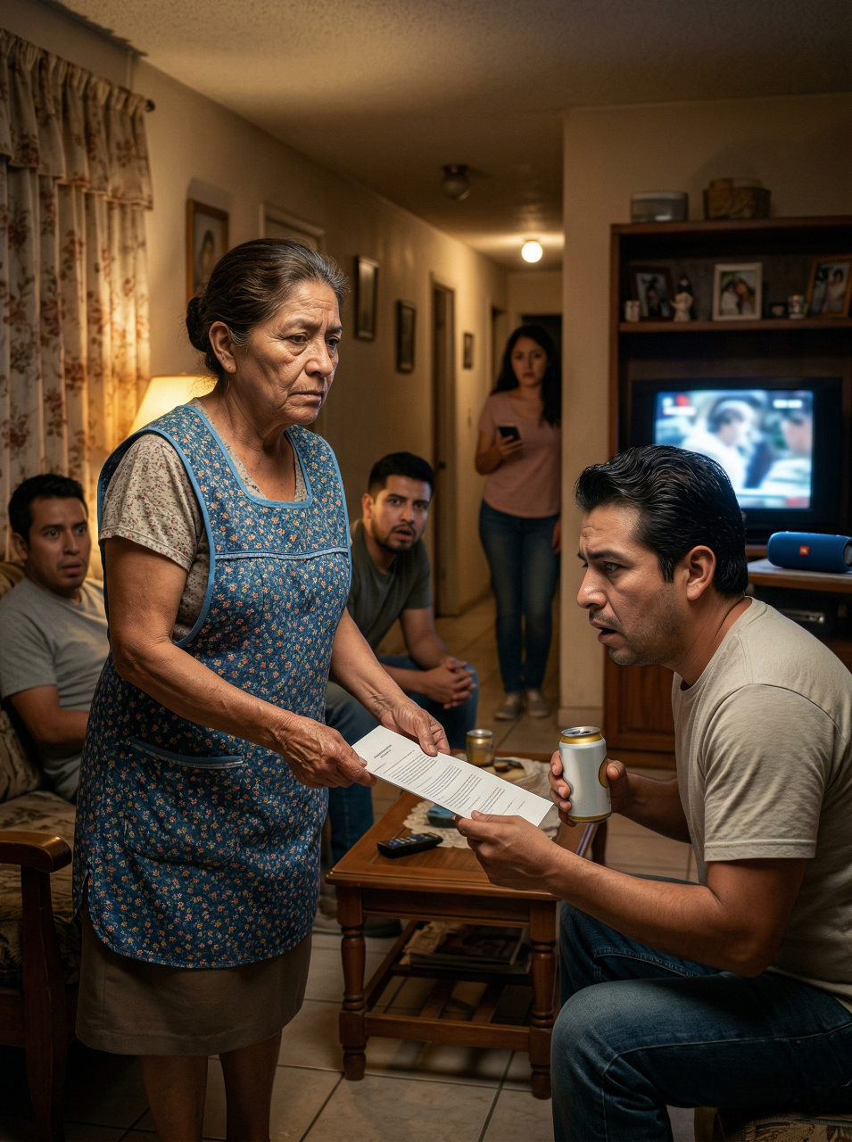 “¡‘Esta es mi casa, vieja loca’, me gritó mi yerno delante de sus amigos, con una cerveza en la mano y los pies sobre mi mesa… pero lo que él no sabía era que yo llevaba 23 días guardando en mi bolsa un papel doblado capaz de arrancarle el color de la cara, romper el silencio de mi hija y devolverme, en una sola noche, la dignidad, la paz y el derecho de seguir viviendo en la casa que levanté con mis propias manos en Guadalajara!