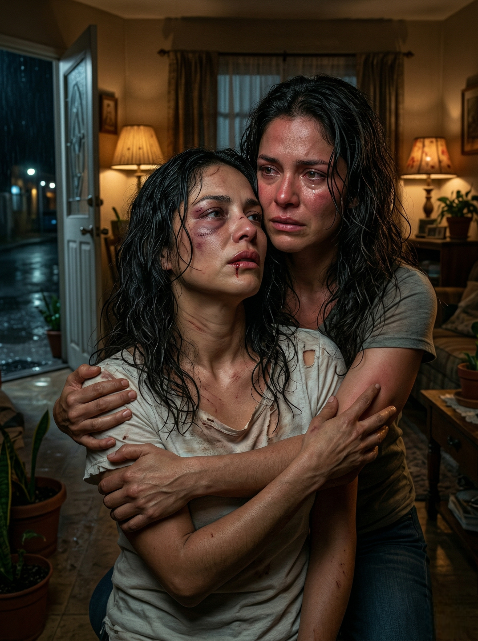 “MI GEMELA LLEGÓ A MI PUERTA CON LA CARA DESTROZADA A MEDIANOCHE… Y ESA MISMA NOCHE TOMÉ SU LUGAR EN LA CASA DE SU ESPOSO PARA ENFRENTAR AL HOMBRE QUE LA HABÍA CONVERTIDO EN UN INFIERNO” — La historia brutal de dos hermanas mexicanas en Guadalajara, una madre que protegía a un monstruo, una huida bajo la lluvia, amenazas de muerte, secretos familiares, culpa, justicia y la noche en que una mujer dejó de temblar para demostrar que tocar a su hermana era declarar la guerra equivocada…