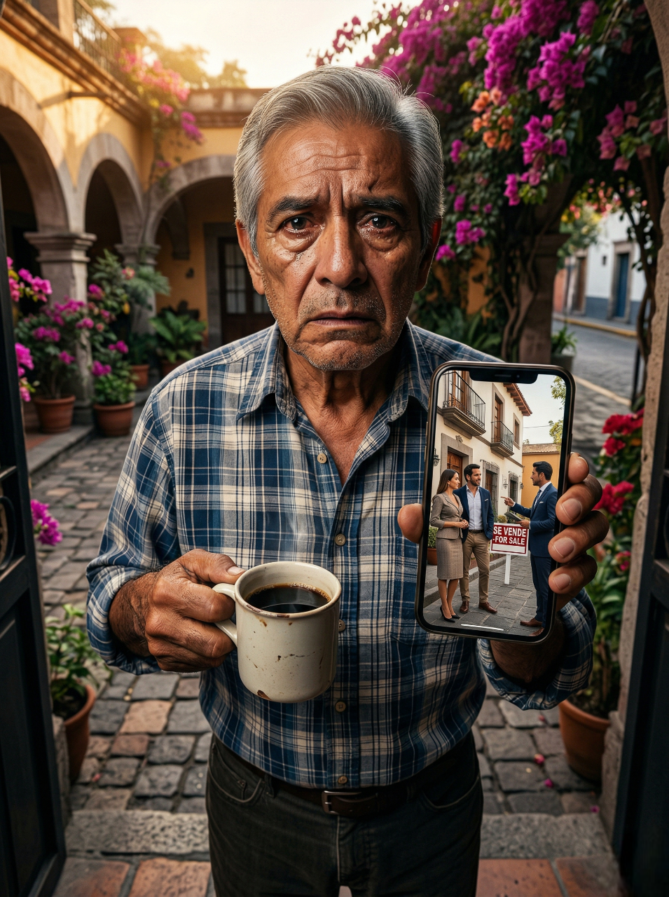 A Los 68 Años, Mientras Desayunaba Solo En Mi Casa De Coyoacán Y Aún Hablaba En Silencio Con El Recuerdo De Mi Esposa Muerta, Mi Vecino Tocó La Puerta Para Mostrarme La Foto Que Me Partió El Alma: Mi Propio Hijo Ya Estaba Enseñando Mi Casa A Extraños Como Si Yo Estuviera Muerto, Y En Ese Instante Entendí Que No Solo Venían Por Mis Paredes, Sino Por Todo Lo Que Margarita Y Yo Habíamos Construido Con Amor Durante Treinta Años…