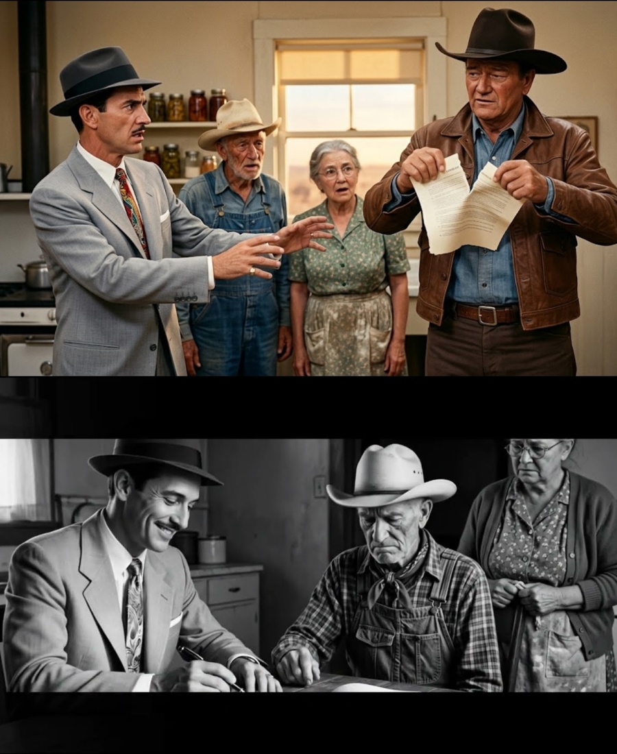 John Wayne pilló a un magnate petrolero estafando a un viejo ranchero en Texas en 1959, y rompió el contrato.