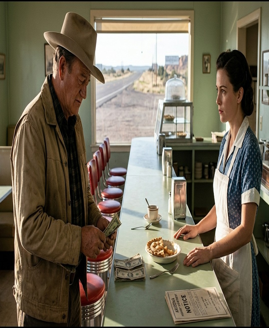En 1955, John Wayne entró en un restaurante de nueve taburetes en la Ruta 66 y luego contó 480 dólares sobre el mostrador.