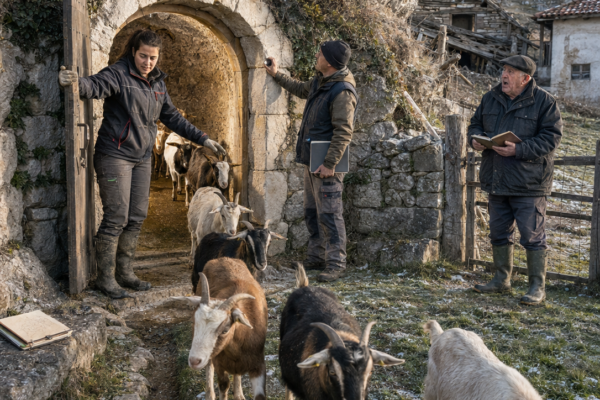 TODOS SE RIERON PORQUE COMPRÓ 16 HECTÁREAS SIN NAVE Y DIJERON QUE SUS CABRAS NO PASARÍAN EL PRIMER INVIERNO… HASTA QUE VIERON ABRIRSE UNA PUERTA DE PIEDRA EN LA LADERA Y 18 ANIMALES SALIERON DE UN REFUGIO QUE LLEVABA 84 AÑOS OCULTO
