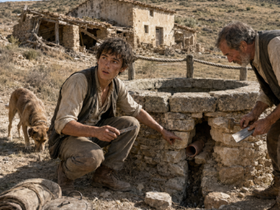 SU TÍO LO ECHÓ DE CASA CON DIECINUEVE AÑOS Y SOLO 31 PESETAS… DÍAS DESPUÉS PAGÓ 18 POR UNA FINCA QUE NADIE QUERÍA PORQUE EL POZO LLEVABA DOCE AÑOS SECO; CUANDO GOLPEÓ UNA PIEDRA DEL BROCAL, DESCUBRIÓ QUE EL AGUA NUNCA HABÍA NACIDO ALLÍ