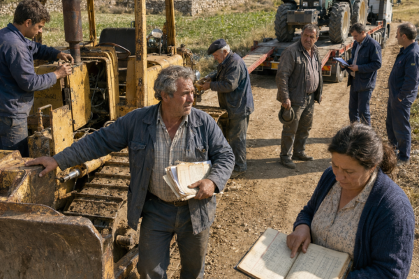 TODOS SE RIERON CUANDO PAGÓ 180.000 PESETAS POR UN BULDÓCER OXIDADO QUE LLEVABA DOCE AÑOS SIN ARRANCAR… SEIS AÑOS DESPUÉS, CUANDO LOS BANCOS EMPEZARON A EMBARGAR FINCAS, AQUEL «HIERRO MUERTO» ERA LA ÚNICA MÁQUINA DEL PUEBLO QUE NADIE PODÍA QUITARLE
