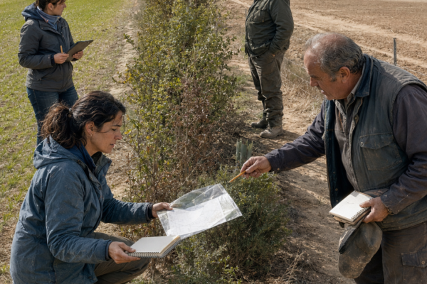 TODOS SE RIERON CUANDO SACRIFICÓ UNA FRANJA DE TRIGO PARA PLANTAR 312 ÁRBOLES Y ARBUSTOS JUNTO A LA LINDE… SEIS AÑOS DESPUÉS, CUANDO EL VIENTO ARRANCÓ LA TIERRA DE LAS PARCELAS VECINAS, EL MISMO HOMBRE QUE LA LLAMÓ «JARDINERA» FUE A PEDIRLE EL PLANO