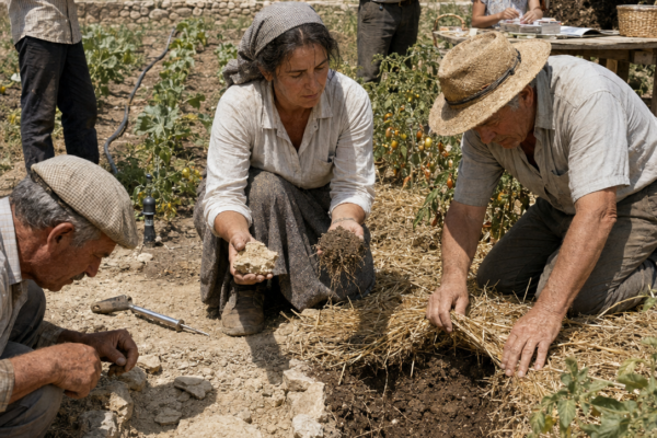 TODOS SE RIERON CUANDO UNA AGRICULTORA CUBRIÓ SU HUERTA CON PAJA Y DEJÓ DE REGAR CADA MAÑANA… TRES VERANOS DESPUÉS, CUANDO EL POZO DEL PUEBLO BAJÓ AL MÍNIMO, FUERON A PREGUNTARLE QUÉ HABÍA CAMBIADO BAJO AQUEL SUELO
