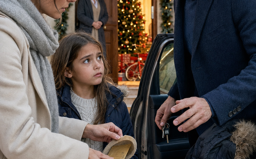 EN NAVIDAD MI SUEGRA DEJÓ A MI HIJA DE 7 AÑOS CON UNA VELA MIENTRAS SUS OTROS NIETOS RECIBÍAN DINERO… NOS FUIMOS SIN DISCUTIR, PERO BAJO AQUEL REGALO APARECIÓ UN SOBRE DEL ABUELO FALLECIDO: “PARA LA PRIMERA PERSONA A LA QUE JAVIER LLAME HIJA”