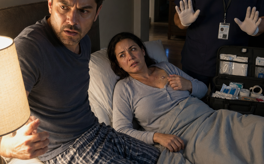 “PAPÁ, ESE HOMBRE ENTRA CUANDO ESTÁS DORMIDO”, ME SUSURRÓ MI HIJA DE 8 AÑOS… ESA NOCHE FINGÍ DORMIR Y LO VI ACERCARSE A MI ESPOSA CON UNA MALETA NEGRA; ELLA CERRÓ LOS OJOS Y ÉL DIJO “SOLO TARDARÁ UN MINUTO”… ENTONCES ENCENDÍ LA LUZ